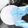 Dishwashing Cleaning Gloves Magic Silicone Rubber Dish Washing Gloves For Household Sponge Scrubber Kitchen Cleaning Tools