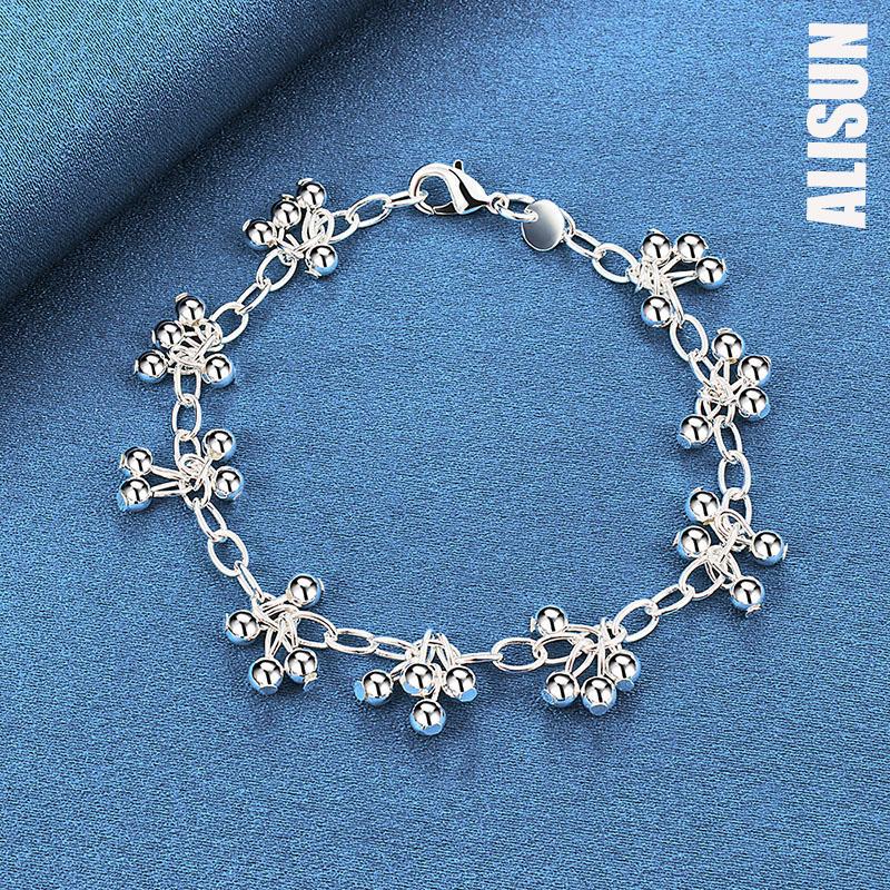 925 Sterling Silver AAA Zircon Heart-shaped Flower Bracelet Fashionable Wedding Jewelry