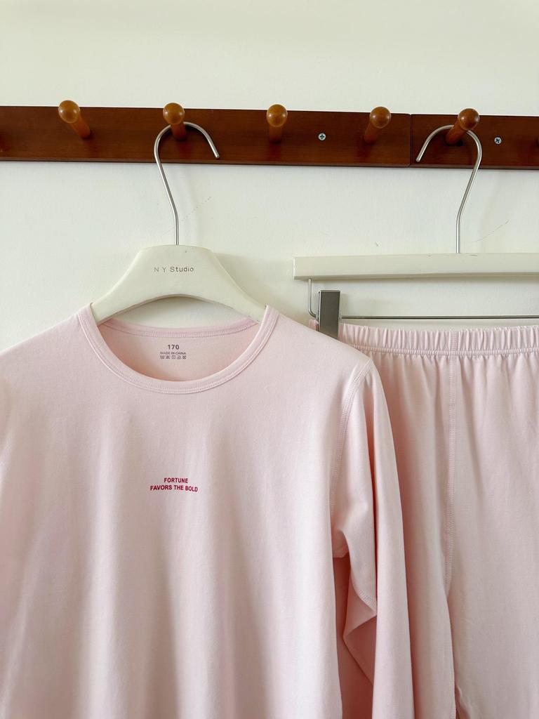 Осенняя пижама для подростка и ребенка постарше - Однотонная, Унисекс, Мягкая лайкра, Хлопок из Синьцзяна, Удобная и приятная для кожи