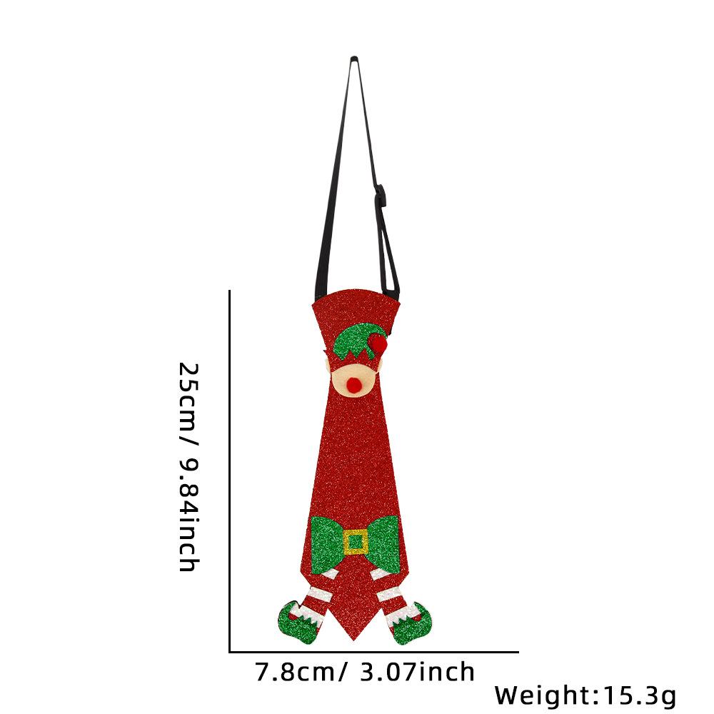 Christmas Tie New Felt Christmas Decoration Snowman Elk Christmas Tree Tie Party Decoration Children's holiday gift decoration