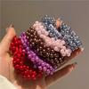 5 Colors Woman Elegant Pearl Hair Ties Beads Girls Scrunchies Rubber Bands Ponytail Holders Elastic Hair Band Hair Accessories