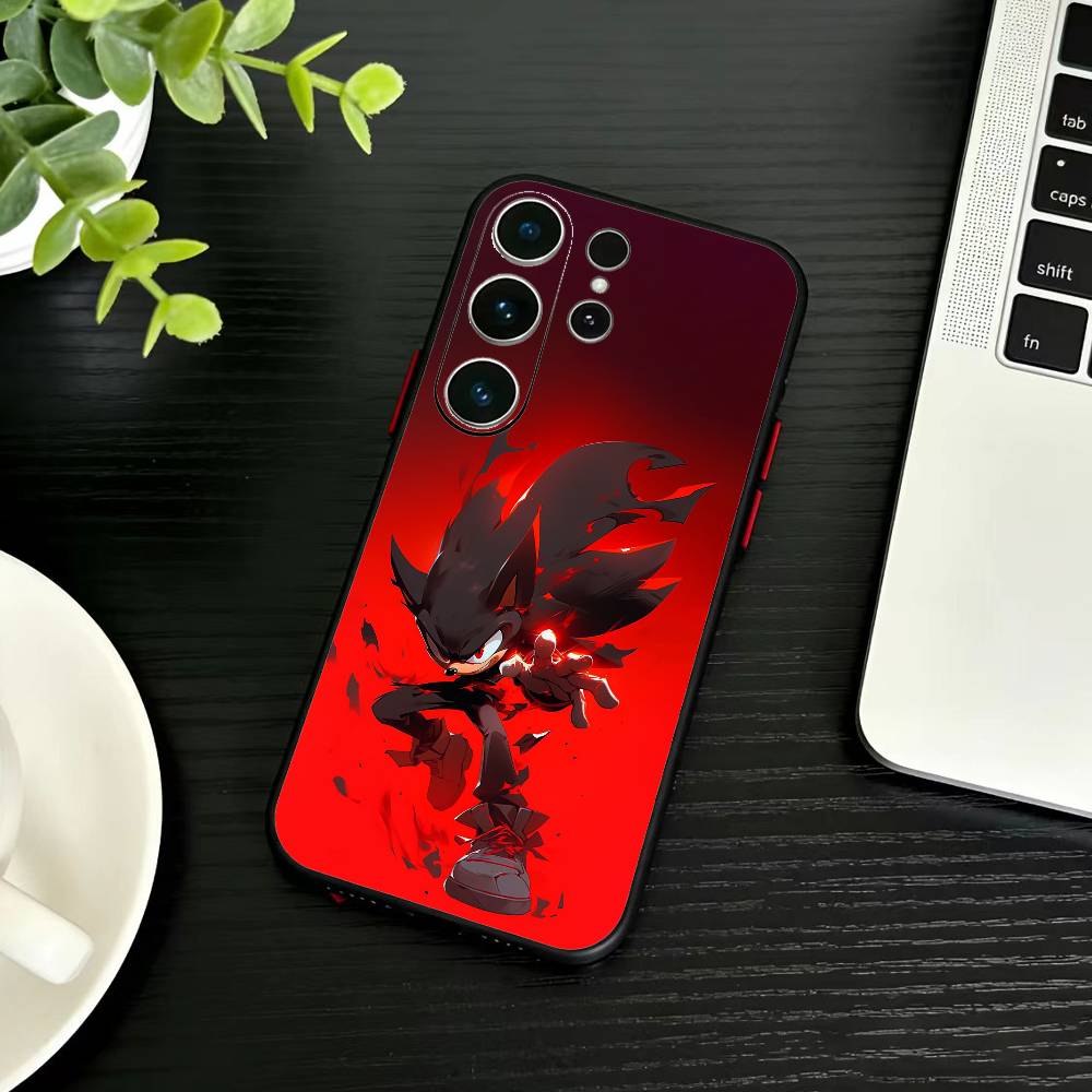 Hedgehog Knuckles Phone Case For Samsung S26,S25,S24,S23,S22,S21,S20,S30,Ultra,Plus,Fe,Note,5G Black Cover
