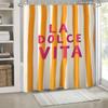 Полосатая шторка для душа La Dolce Vita, машинная стирка, всесезонная, водонепроницаемая, защита приватности, современный дизайн, в комплекте забавные крючки
