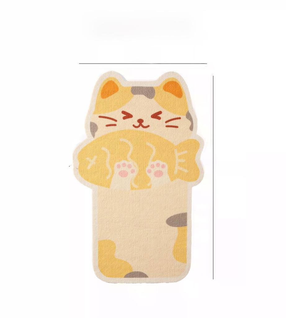 Мультяшный кот Настенное искусство с царапинами и износостойким полиэстером для домашних кошек