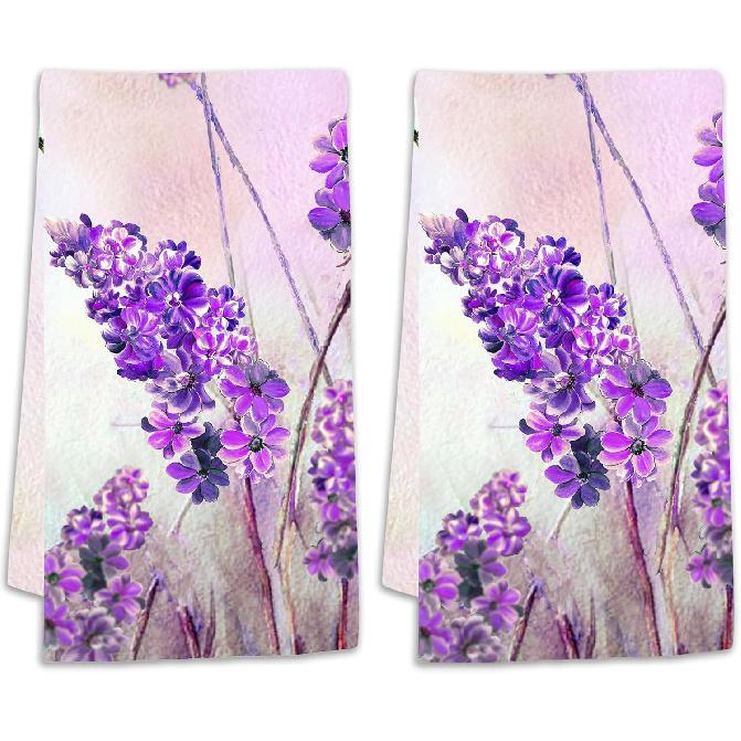 Cow Kitchen Towels Set of 2 Highland Cow Fingertip Towels Soft Kitchen Dish Towel for Bathroom Spa Decor Laundry Room