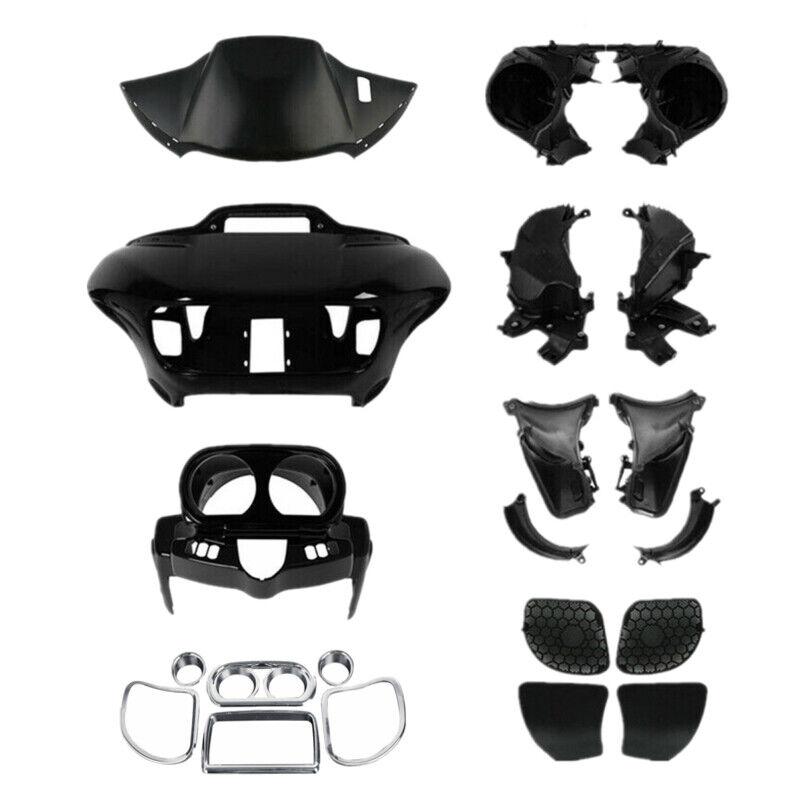 Motorcycle ABS Inner Outer Fairing Speakers Covers Grilles Air Duct For Harley Touring Road Glide FLTRX 2015-2024