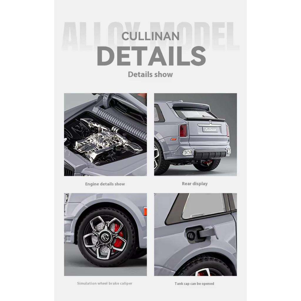 1/20 Rolls Royce Cullinan Роскошный Внедорожник Металлический Литой Модель Автомобиля Коллекция Хобби Украшение Праздничные Подарки Бойфренд