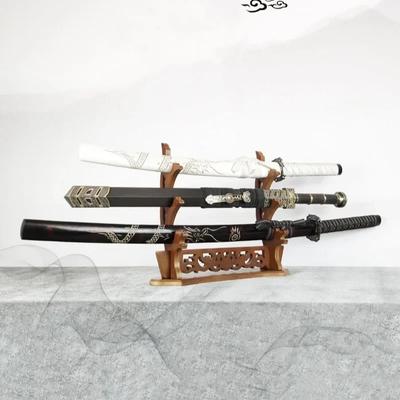 Держатель подставка для катаны дракона Деревянная полка-стойка для меча Подставка для дисплея Катана Украшение комнаты Катана Убийца демонов Колыбель для сабли Органайзер