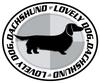 Lovely Dog Dachshund Long Silhouette Dog Sticker White Back Oval Large MK-3