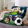 1pc Football Player Stadium Flannel Blanket Soft Warm Throw Blanket for Bedroom Living Room Bed Travel Camping Picnic Gift. MT7160147