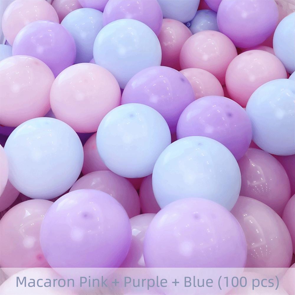 100pcs 10 Inches Rainbow Balloon Mixed Color Multicolor Balloon Macaron Balloon Party Decoration