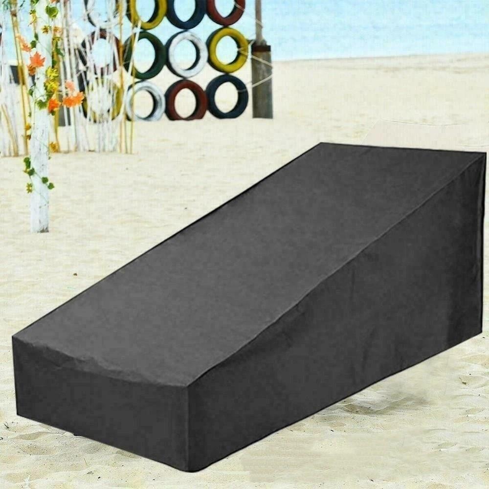 Oxford Cloth Beach Chair Cover Full Coverage Lounge Chair Cover Chaise Lounge Cover for Outdoor