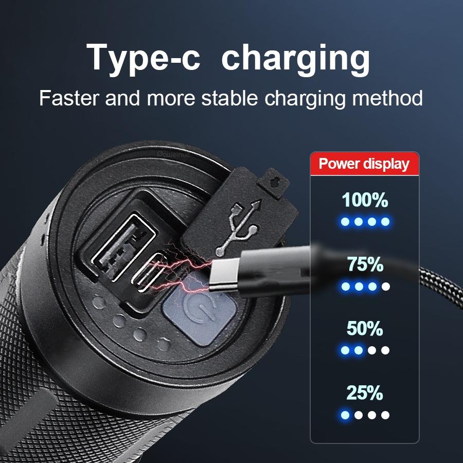 3000M ультра-дальний фонарь высокой мощности светодиодный фонарик перезаряжаемый тактический фонарь водонепроницаемый уличный фонарь рыболовный фонарь