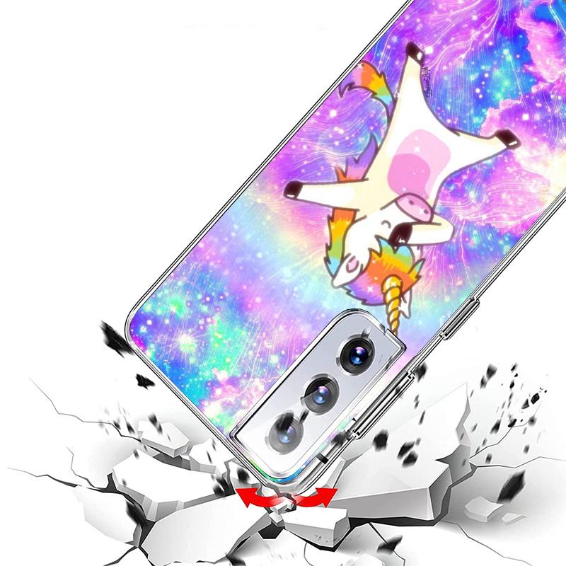 Pink Unicorn Rainbow Phnoe Case for Samsung Galaxy Note 20 Ultra 10 Pro 9 8 S10 Lite S9 Plus S8 + S7 Edge Unique Cover Coque Not