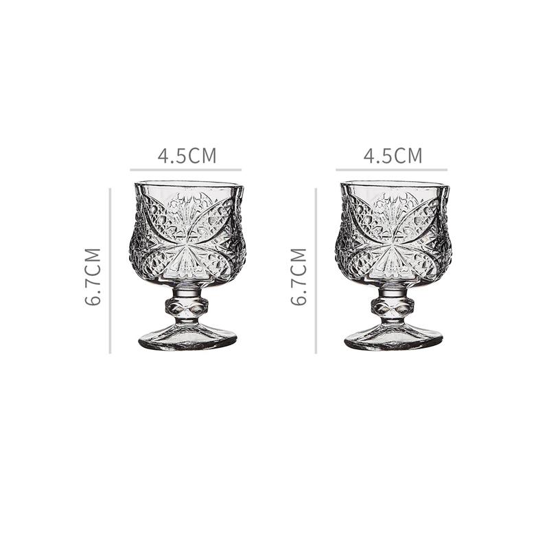Наборы из 2 шт. 50 мл Бокал для красного вина Роскошный бокал для вина с алмазной резьбой Рисунок бабочки Бокал для коктейля Рюмка Короткий бокал для вина