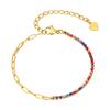 Tennis Bracelets, Paperclip Link Chain Bracelet for Women, Stainless Steel Layered Hand Wristband Accessories