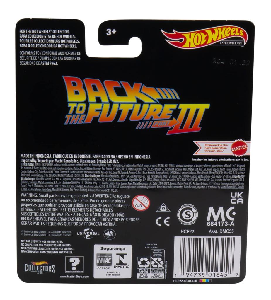 Hot Wheels Retro Entertainment Back To the Future Time Machine (Ages 3 and Up) HCP22 Silver