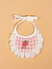 Cute Dog Lace Bandana Puppy Cat Strawberry Scarfs Washable Daily Handkerchief Semicircle Scarf Bibs Saliva Towel for Small Medi