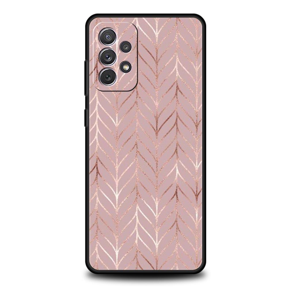 Gold Rose Love Heart Phone Case For Samsung Galaxy A17 A07 A55 A35 A25 A15 A05s A33 A31 A23 A21s A13 A41 A73 A53 A51 A71 Cover