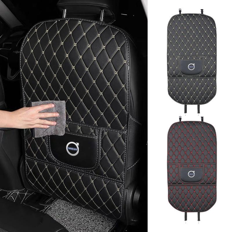PU Leather Car Anti-Kick Mats Scratch Wear Resistant For Volvo Xc60 Xc90 V40 V60 S60 V50 V90 S80 C40 XC40 V70 XC70 C30 C70 T5 T6 CY7