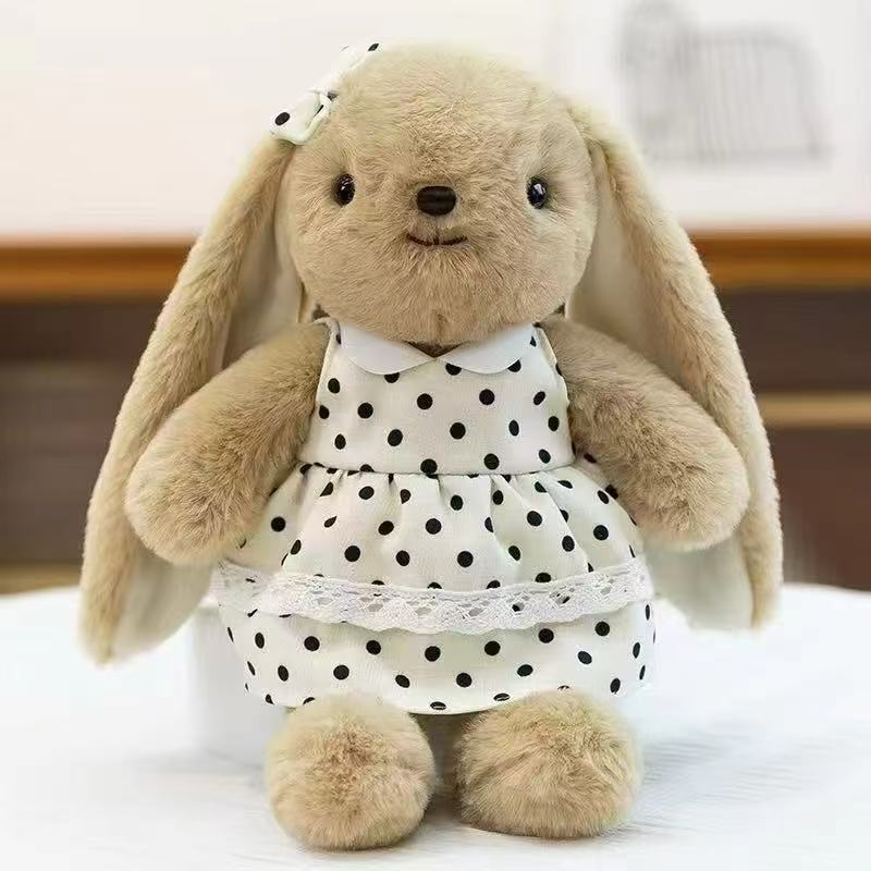 Rabbit Fragrant Cuter Plush Doll With Dress And Bow Decoration For Play Kids
