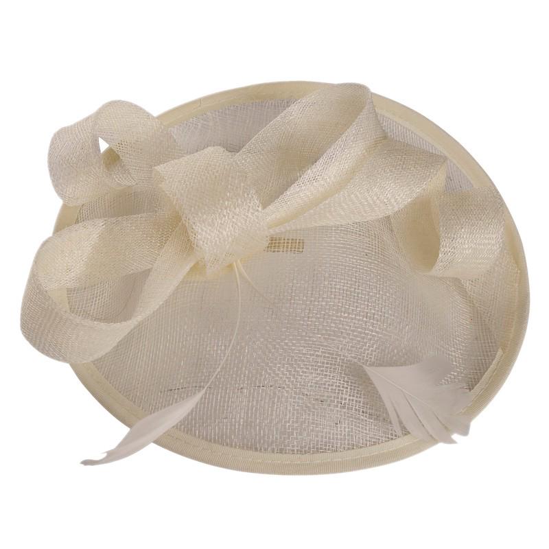 Модная свадебная женская шляпа-чародер Penny Mesh Hat с лентами и перьями, праздничная шляпа