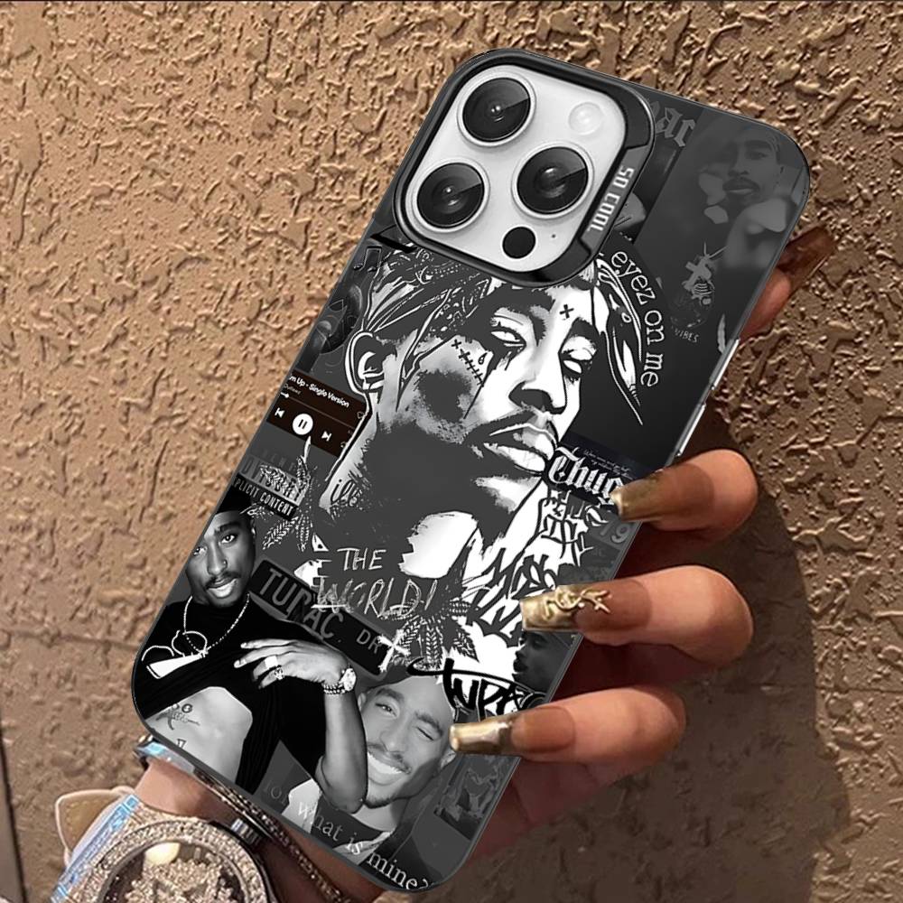 Чехлы для телефона в стиле хип-хоп 2Pac для iPhone 17 16 15 14 13 12 11 Plus Pro Max Pro Цветные матовые чехлы