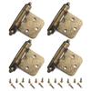 4Pcs Antique Self Closing Hinges Kitchen Cabinet Door Hinges Decorative Hardware for Bathroom Furniture Cupboard
