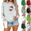 Women's Casual Fashion Round Neck Long Sleeve Christmas Printed Sweatshirt