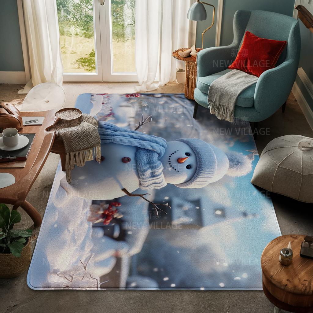 Ковер у входа в дом Домашний коврик у двери Гостиная Ванная Комната Ноги ванная комната Нескользящие коврики с водопоглощением для ванной Счастливого Рождества зима