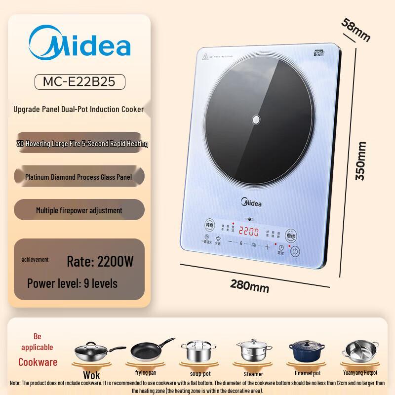 Midea Platinum Diamond Induction & Ceramic Cooker Set
