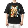 Demon Slayer Tanjiro Kamado Hinokami Kagura Flame Circle Anime Print T Shirt Men 2026 Summer Casual Streetwear Oversized Cotton