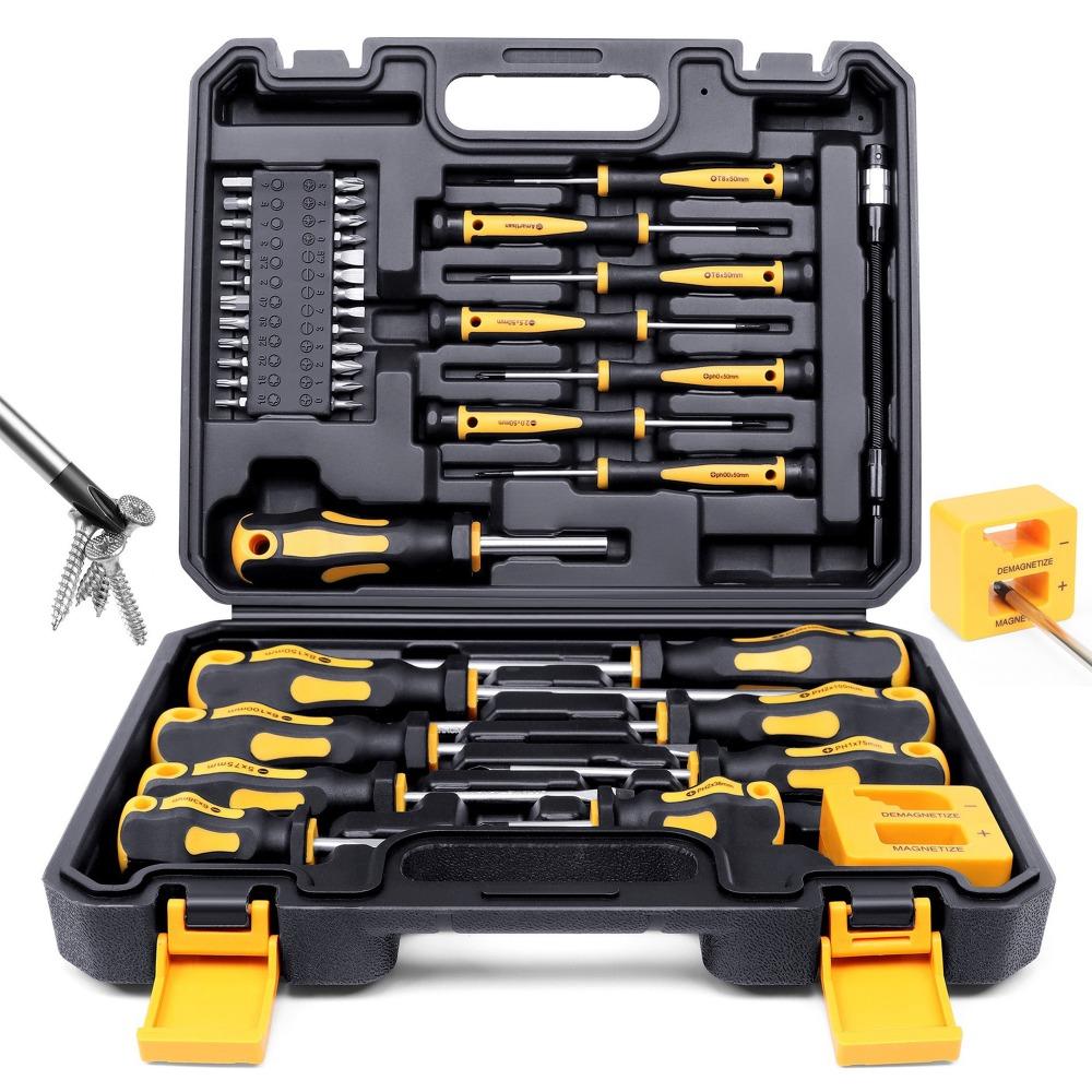 43PCS Professional Magnetic Screwdrivers Set with Organizer Box Screwdriver Tool Set Home
