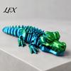 Реалистичная модель животного из PLA, 3D-печатная шарнирная игрушка-крокодил, гибкая фигурка рептилии, игрушка-антистресс для интерактивной сенсорной игры, снятие стресса,