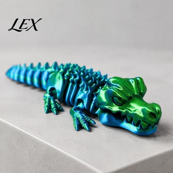 Реалистичная модель животного из PLA, 3D-печатная шарнирная игрушка-крокодил, гибкая фигурка рептилии, игрушка-антистресс для интерактивной сенсорной игры, снятие стресса,