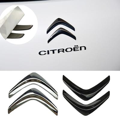Логотип на задний багажник Citroën, эмблема из АБС-пластика с хромированным покрытием для C1 C2 C3 C4 C5 Berlingo Picasso, замена значка на крышке багажника, идеальная посадка