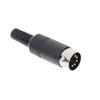5pcs/lot DIN male Plug Cable Connector 5 Pin with Plastic Handle Black Color Wholesale