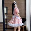 Сексуальное платье-горничная, униформа, женское нижнее белье, костюм для косплея, костюм кошки с вырезами, костюм для ролевых игр, кружевной наряд Лолиты