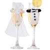 8Pcs/4Set Wedding Wine Cups Decoration Marriage Bride And Groom Champagne Glasses Cup Party New