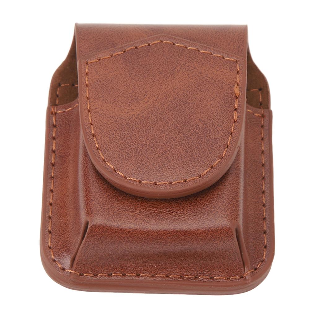 Чехол для зажигалки с поясным ремнем Держатель из ПУ Противоударный Мягкая подкладка Магнитная застежка Поясной чехол для зажигалки для улицы