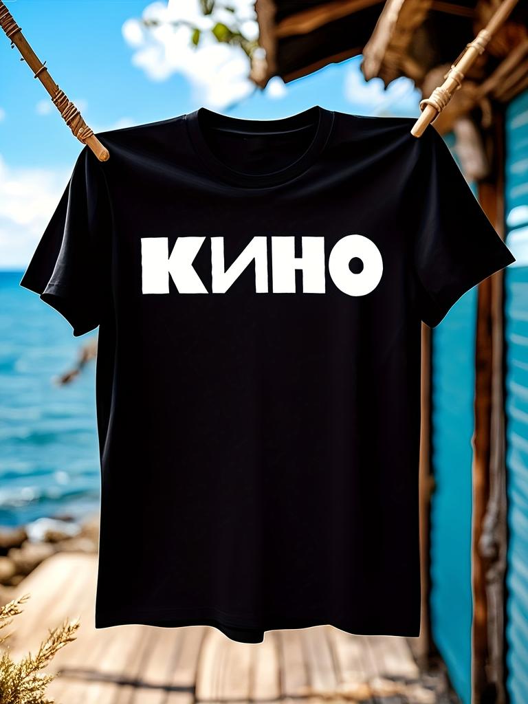 Viktor Tsoi KINO Russian Rock Band Legend Tshirt - Bold C...