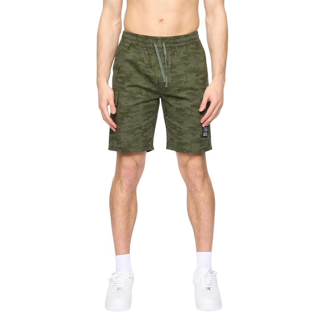 Crosshatch Mens Janscore Elasticated Waist Cargo Shorts
