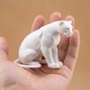 Фигурка Пантеры 3D Печать Черно-Белая Фигурка Дикой Природы Коллекционная Скульптура Животного для Украшения Дома Офиса Стола