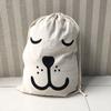 Printing Fabric Laundry Bag Cotton and Linen Drawstring Duffle Bag Durable Storage Bag
