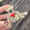 Dragon Shaped Hair Comb with Pearl Rhinestone Hairpin New Hair Clips  Gift