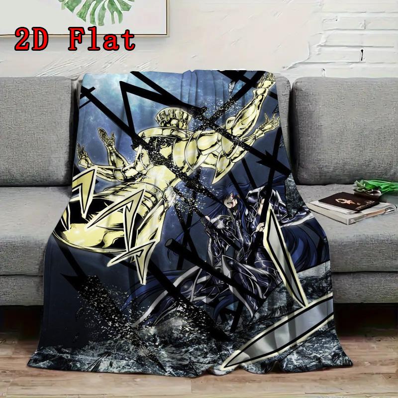 Gold Saints 2D Flat Pattern Flannel Blanket High quality All Seasons Warmth and Comfort Perfect for Christmas Gifts.MMT0918564