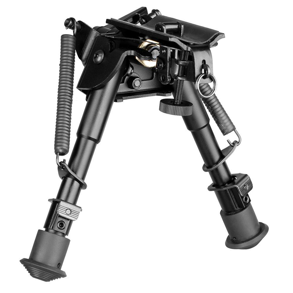 6-9 Inch Swivel Bipod Quick Deploy Notched Legs Pivot Tilt with Built-in Pod-loc (S Lock)