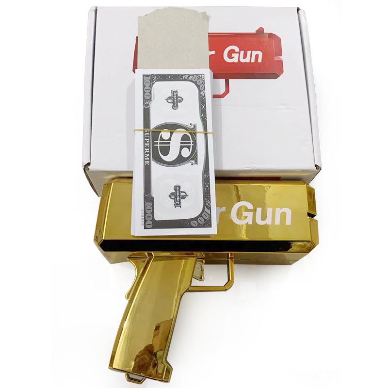 Уникальная игрушка-денежный пистолет для вечеринок и свадеб - стреляет купюрами долларов США
