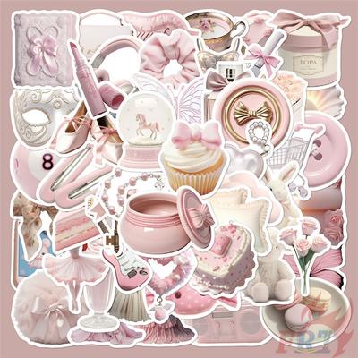 50 шт./компл. розовые балетки для девочек, стили серии 01, наклейки, сделай сам, модные водонепроницаемые каракули, наклейки