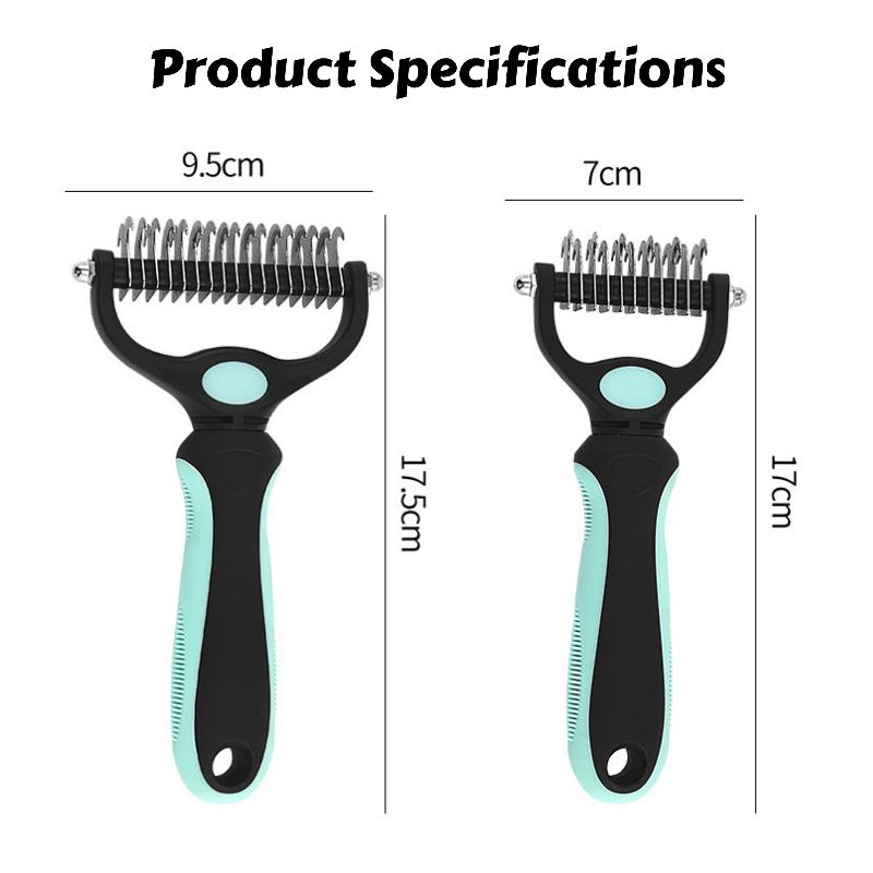Расческа для распутывания шерсти - Распутывающая грабли из нержавеющей стали для собак/кошек, Удаление колтунов и Безболезненное волшебство для подшерстка для удаления шерсти